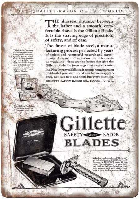 GILLETTE SAFETY RAZOR Blades Vintage Ad 12