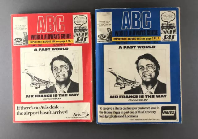 Abc World Airways Guide September 1976 Timetable Concorde El Al Uta Balkan Iraqi