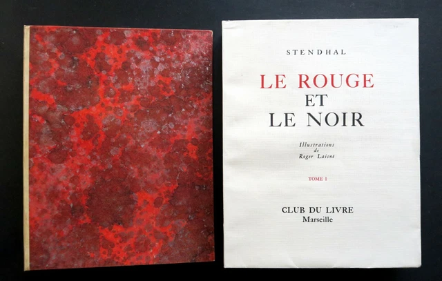 LE ROUGE ET LE NOIR STENDHAL illustr. Roger LAISNE T1 Ed Club du Livre