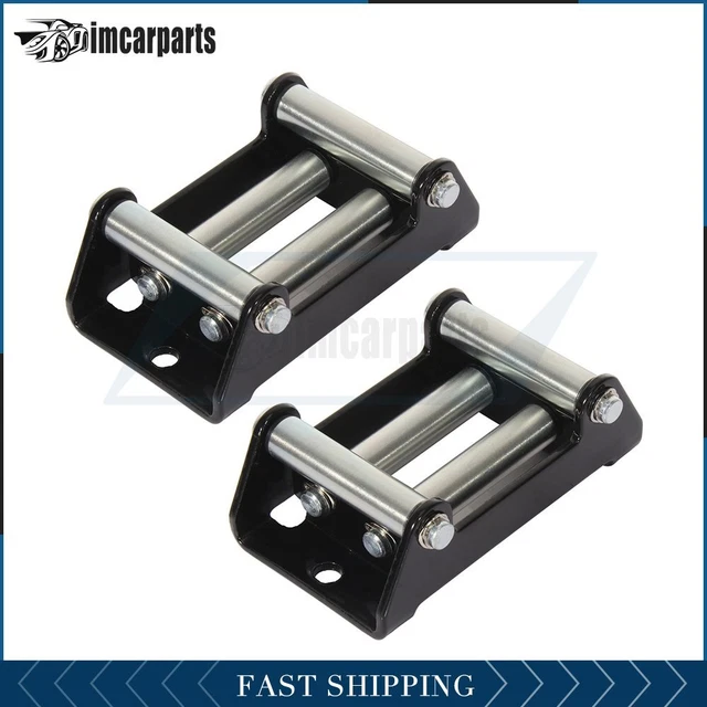 2X 4-1/4"  Bolt Pattern Winch Roller Fairlead 4 Way Roller Cable Guide