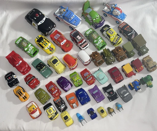 DISNEY PIXAR CARS Lot of 48 Mattel Die Cast/Plastic Vehicles Asst