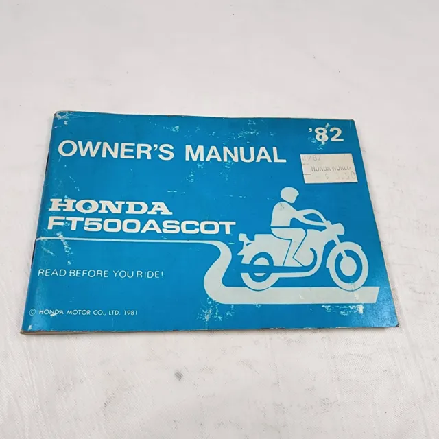 Original 1982 Honda FT500 Ascot FT 500 Owner's Manual Book OEM 31mc800