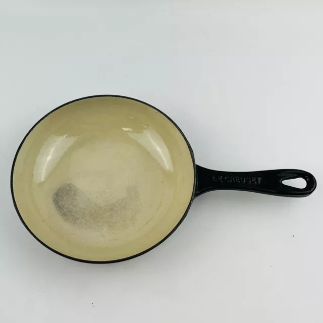 Le Creuset Black Skillet 6.5" Small Enamel Cast Iron Frying Pan