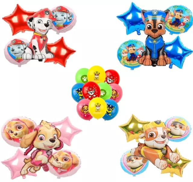 Paw Patrol Latex Balloons Chase Marshall Rubble Kids Party Foil Birthday Set