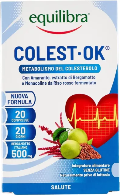 Integratore per il Controllo del Colesterolo con Monacolina K, 20 Compresse