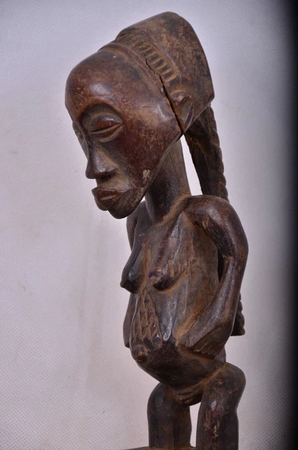African tribal art, Luba statue from democratic republic of Congo. 7