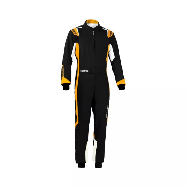 Neu Sparco Kartoverall THUNDER MY20 Schwarz/Orange (CIK FIA) (XXL)