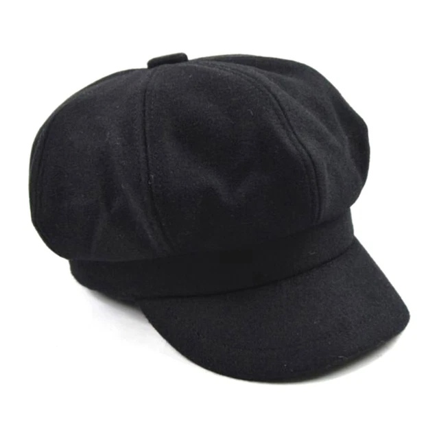 Chapeau Femme Noir En Laine, Style Béret/cloche - Taille Unique, Hiver Chaud, Neuf Avec étiquettes
