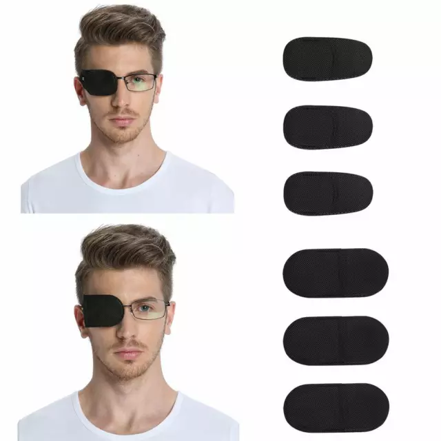 6pcs Eye Patch for Glasses to Treat Lazy Eye/Amblyopia / Strabismus Black New