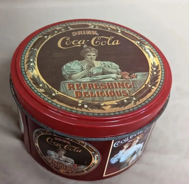 Vintage Coca Cola Bottling Co Swiss Colony Original Tin Authentic Peanut JD