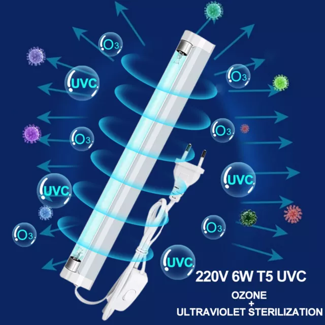 Tube 220V Sterilizer Germicidal Ozone Lamp T5 UVC Lights UV 6W/8W