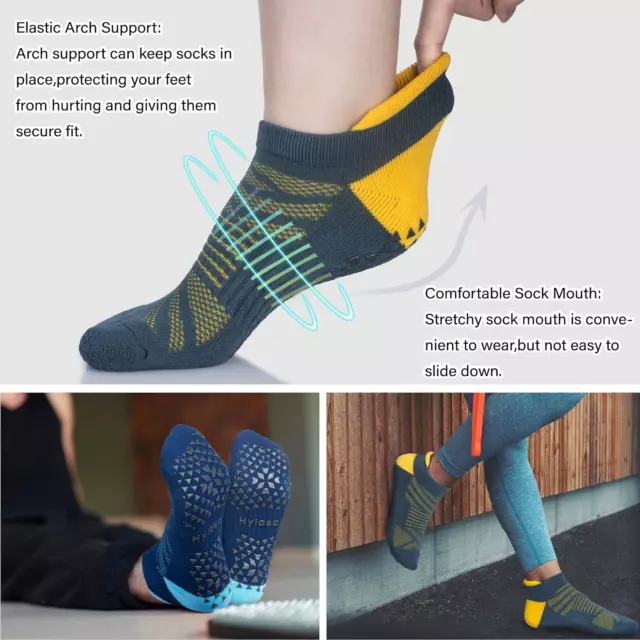 UNISEX NON SLIP Socks with Grip for Yoga, Hospital, Pilates, Barre ...