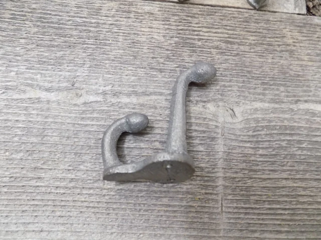 5 Coat Hooks Cast Iron Vintage Antique Look Hat Hook Hall Tree Restoration Farm 3
