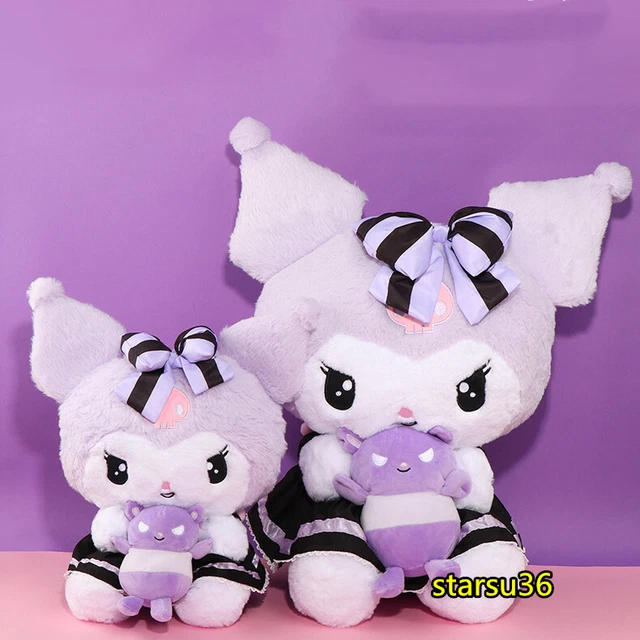 Cartoon Cute Devil Bow-knot Kuromi Plush Doll Pillow Stuffed Toys Cushion Gift