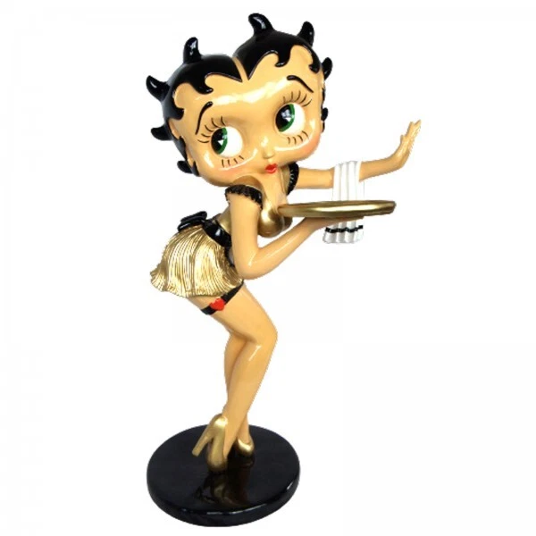 Statue en résine Betty Boop groom en habits noir 95 cm - Achat & prix