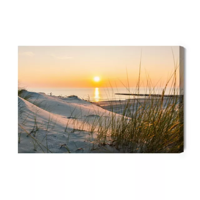 CANVAS Leinwand Strand Meer Ostsee Dünen Wasser Sand Natur Bilder XXL Wandbild