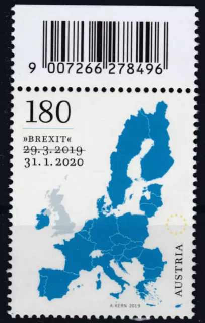Brexit Stamp - Sondermarke Brexit Österreichische Post Postfrisch ** Oberrand