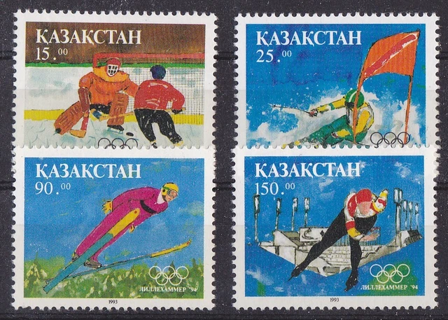 Kasachstan - MiNr.37-40 -  Olympische Winterspiele, Lillehammer- postfrisch