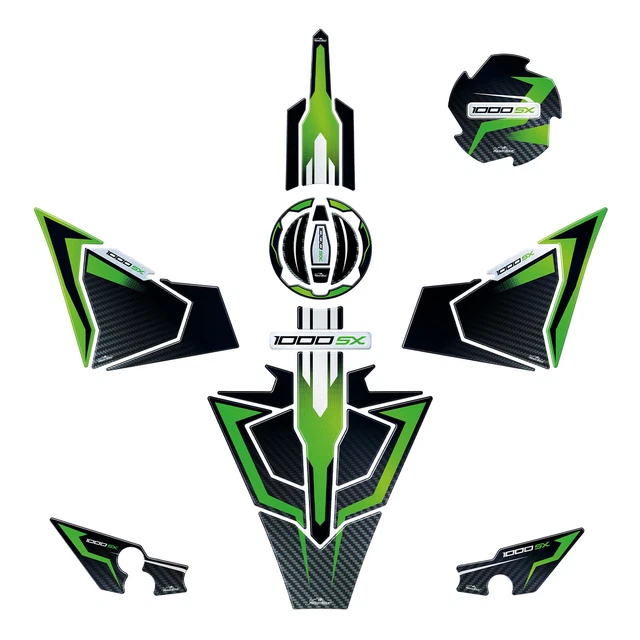 Autocollant Protection Réservoir Moto Kawasaki Ninja 1000 SX 2024-2025 – Résine 3D Made In Italy – Anti-Rayures