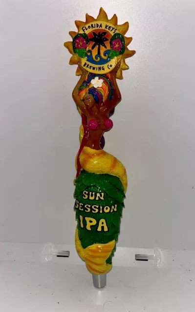 Florida Keys Mermaid Beer Tap Handle Sun Session IPA Rainbow Hair NEW HTF