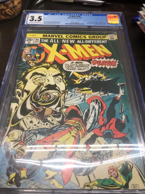 Uncanny X-Men #94 CGC 3.5 White Pages Marvel August 1975 New X-Men Begin