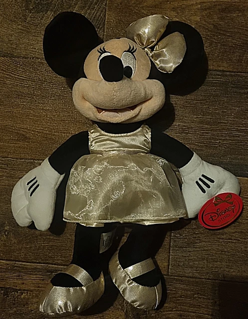 julianne moore gold dress Pink Minnie Mouse Baby Girl Dress with Puff Sleeves – NakshatraKids LLP main image 1