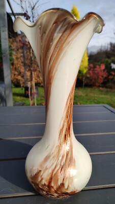 VINTAGE RARE SOLIFLORE Double Entrees En Verre Soufflé Incrustations