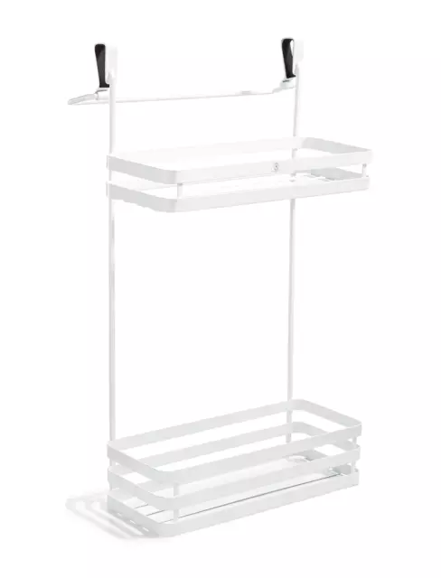 Martha Stewart Collection Over-the-Door Pantry Organizer, Carbon steel, White
