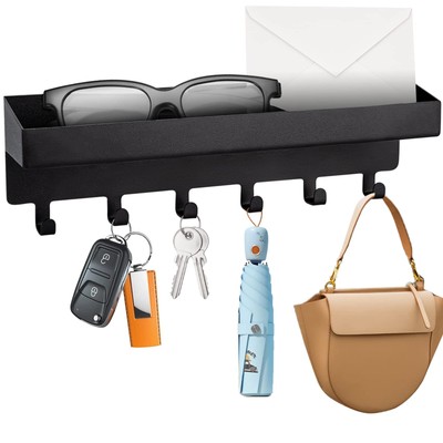 Appendi Chiavi a Muro per ingresso Mudroom corridoio cucina ufficio Portachiavi da Parete in Acciaio Inox Porta Chiavi da Muro decorazione per Casa con 6 Ganci Porta Chiavi da Parete Moderno 