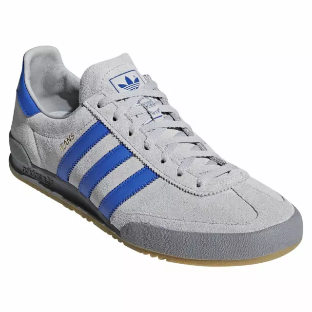 Adidas Original Herren Jeans Turnschuhe Sneakers Grau Blau Lässig Wildleder 80S