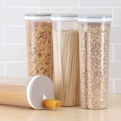 Cereali e Alimenti Secchi. No branded Elinala Contenitore per Pasta 4 Pezzi Contenitore per Cereal Contenitore in Plastica per Cucina Multiuso con Coperchio Rotante per Conservare Pasta 