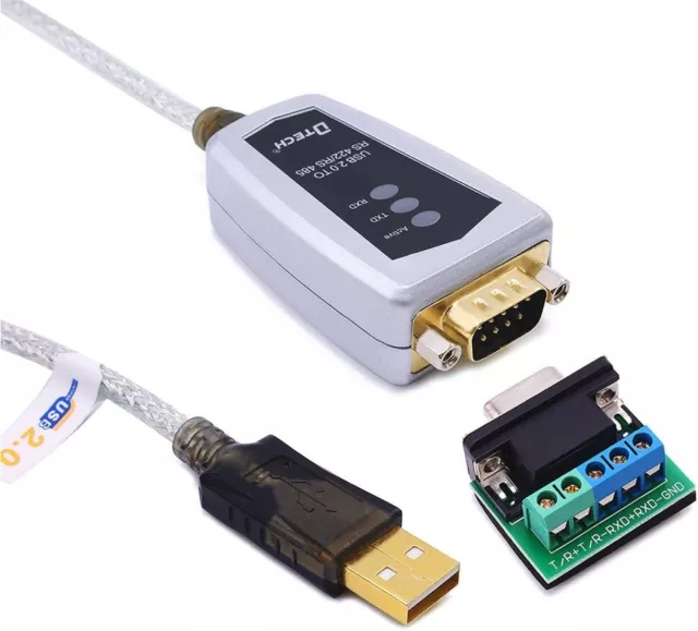 DTECH 0.5m USB to RS422 RS485 Serial Port Converter Adapter Cable with FTDI