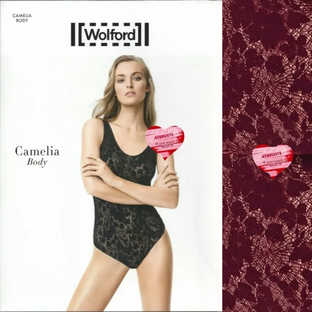 Wolford Camelia Body • S • merlot ... klassischer Schnitt und schmale Träger