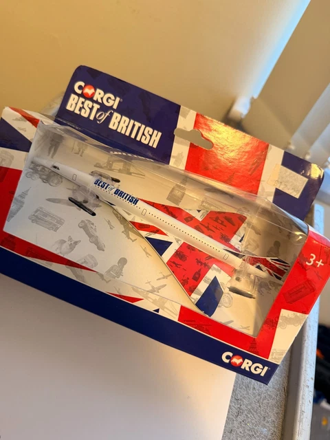 Avião Comercial Concord - British airways - MINIATURA DE METAL