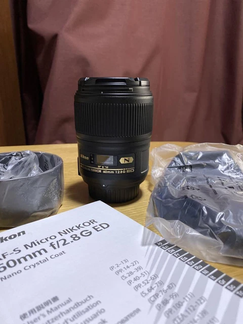 Nikon AF-S Micro Nikkor 60mm f/2.8G ED Single Focus Macro Lens Nikon F Mount