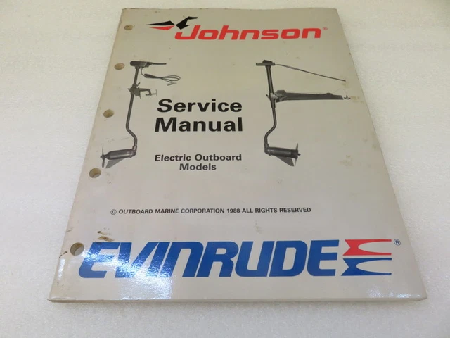 Manuel De Réparation Hors-bord électrique Johnson Evinrude BH2TK BHL2TK TH2TK 1993 - Occasion