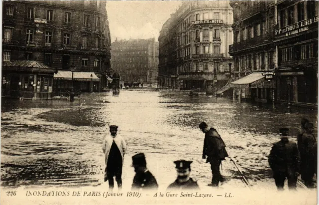 CPA AK PARIS Floodations 1910 Gare St-Lazare (579406)