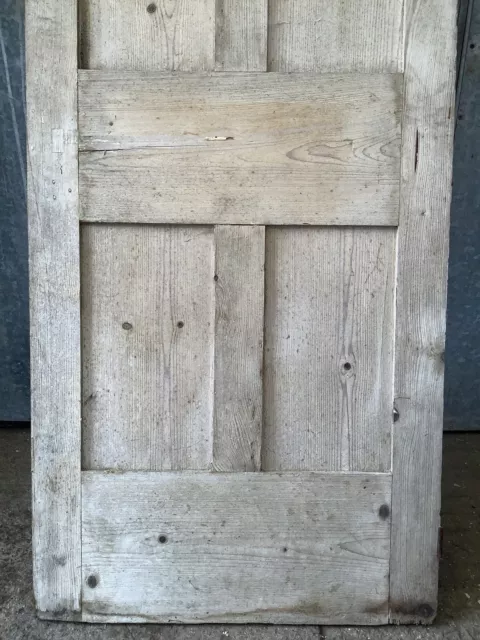 27 3/8"X69" Victorian Internal Stripped Pine Four Panel Door 2 over 2 Reclaimed 3