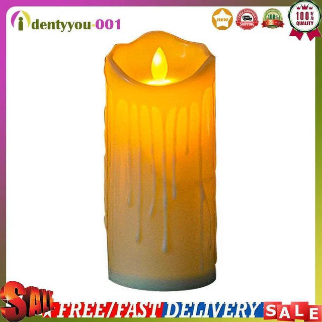 Velas LED sin llama parpadeante para boda hogar fiesta (5x13 cm)