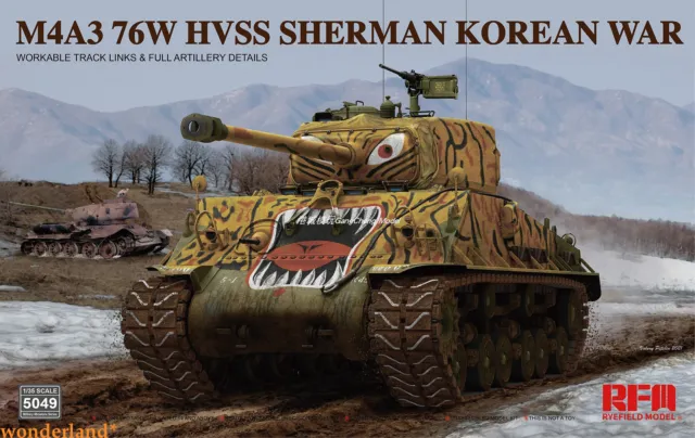 RYEFIELD RM5049 1/35 M4A3 76W HVSS SHERMAN KOREAN WAR Model Kit