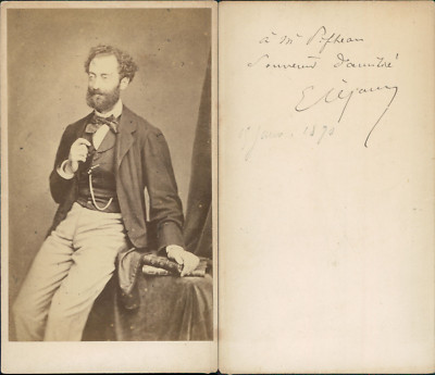 portrait d'homme Vintage CDV albumen carte de visite Le Breton Cette 