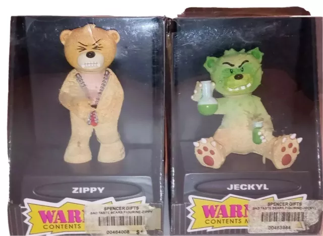 VINTAGE  set Bad taste bears    JECKYL AND ZIPPY HAND PAINTED COLLECTIBLES 2004