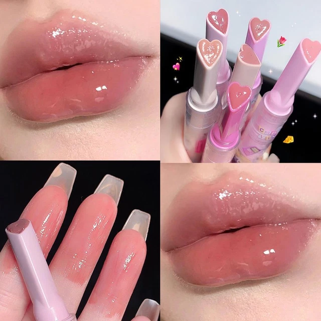 1PC Lipstick Flortte Nice to Meet Chu Jelly Lipstick Heart UK Shape T4V8