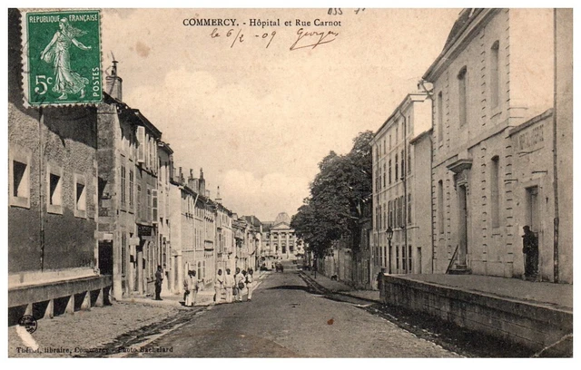 55 COMMERCY - hopital et rue carnot