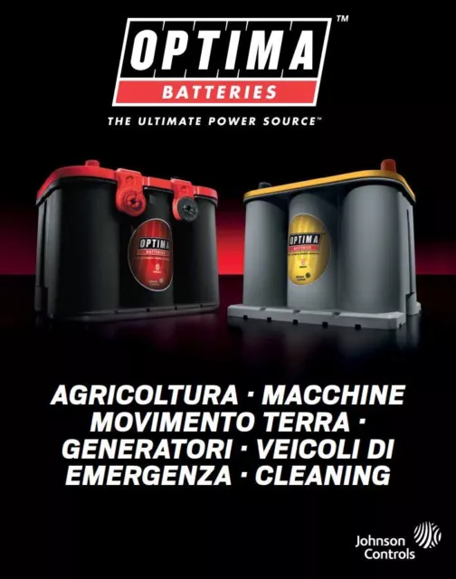 BATTERIA OPTIMA YELLOW TOP YTS4.2 55 Ah 765A SERVIZI AVVIAMENTO CAMPER 3