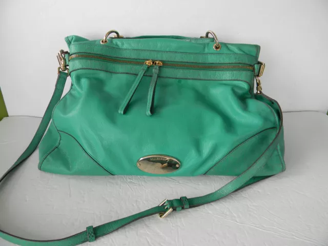 Mulberry Taylor Large Green Leather Convertible Bag Satchel/Crossbody