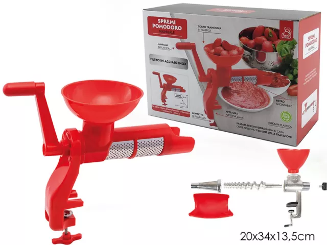 Centrifugeuses de Tomate Presse-Tomate Manuelle Machine Passata Acier Inox