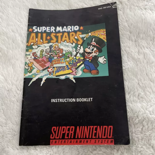 Super Nintendo SNES Super Mario All Stars Manual Only C