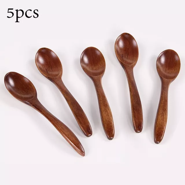 Ersatz Löffel Naturholz 5Pcs Küche Holz Löffel Bambus Kochen Utensilien Verkauf