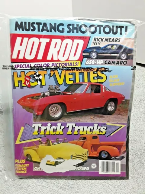 Hot Rod Magazine May 1987 Mustang Corvette